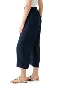 Women's Pull On Linen Crop Pants