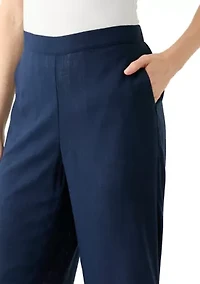 Women's Pull On Linen Crop Pants