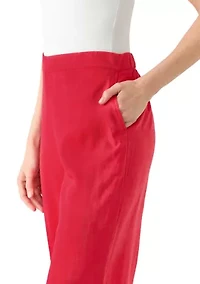Women's Pull On Linen Crop Pants