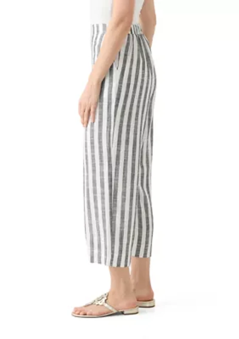 Women's Pull On Linen Crop Pants