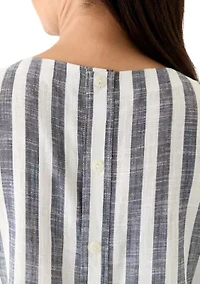 Women's Sleeveless Cropped Yarn Dyed Top