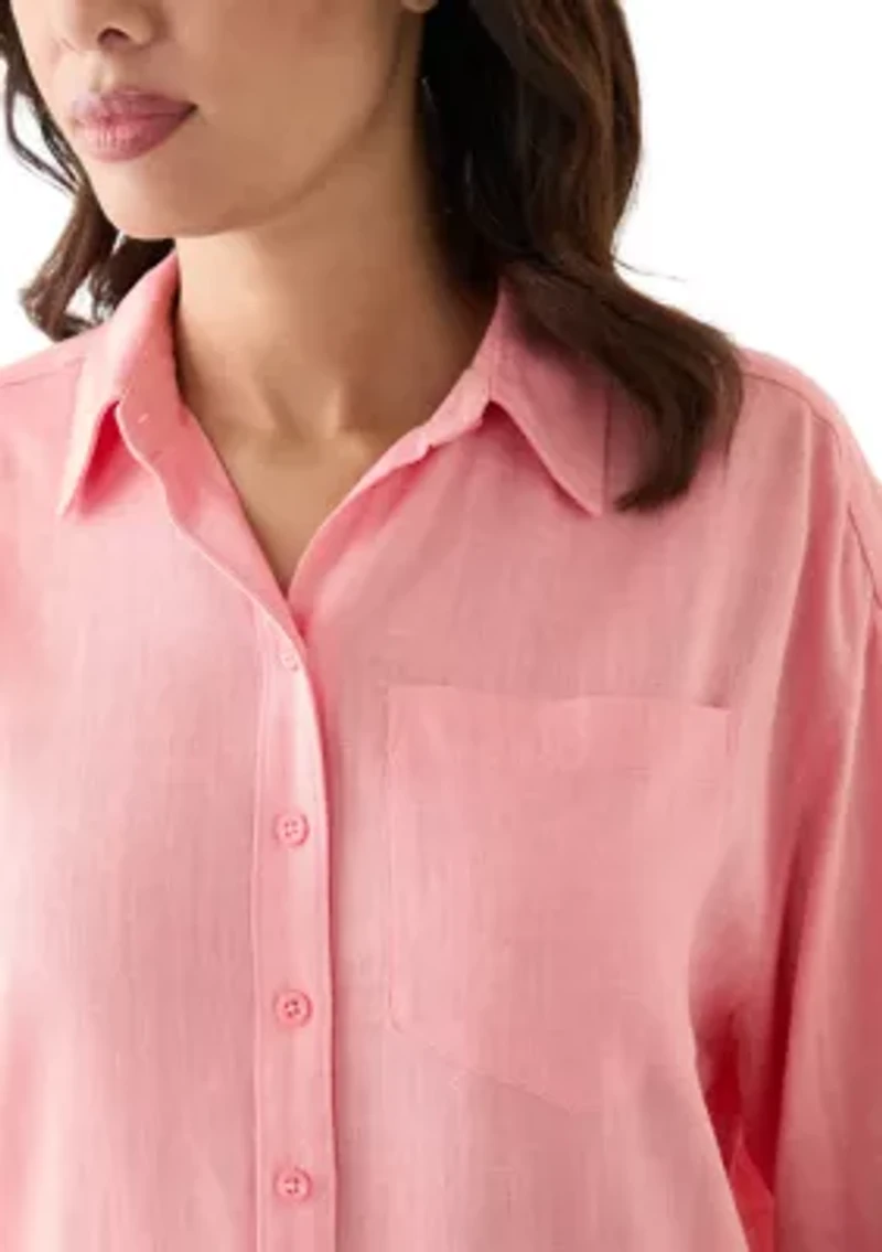 Women's Big Linen Shirt
