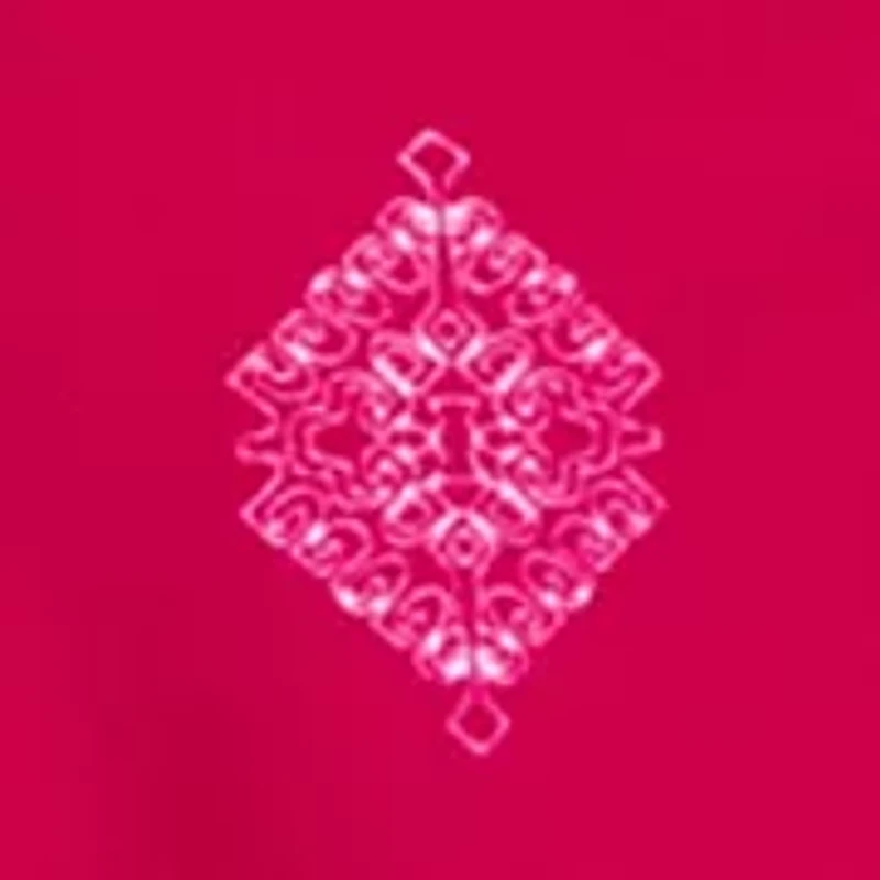 Petite Long Sleeve Printed Blouse