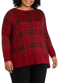 Plus Dolman Sleeve Crew Neck Sweater