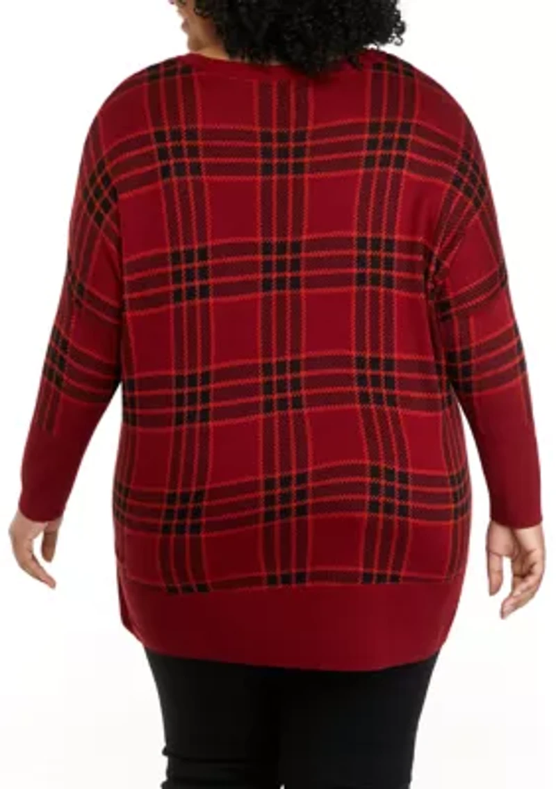 Plus Dolman Sleeve Crew Neck Sweater