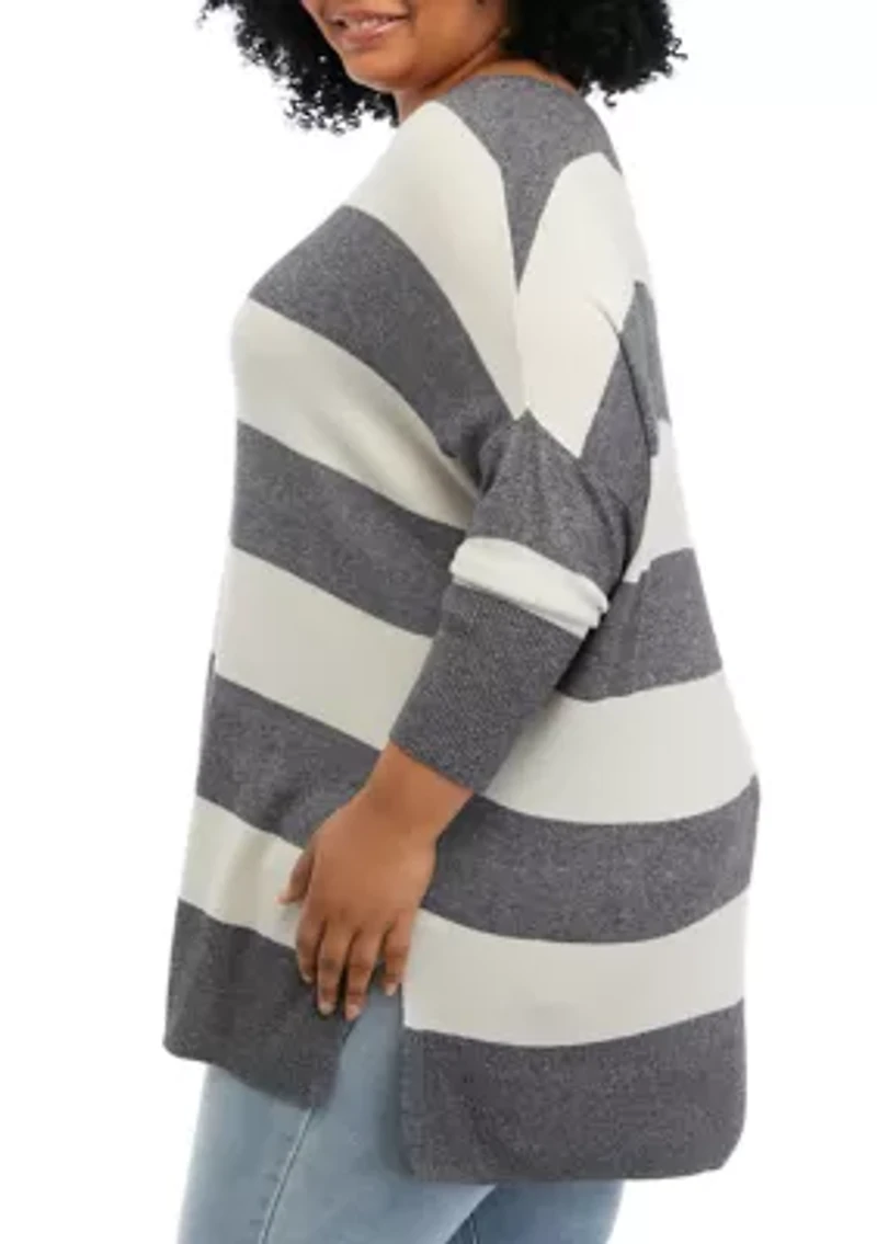 Plus Dolman Sleeve Crew Neck Sweater