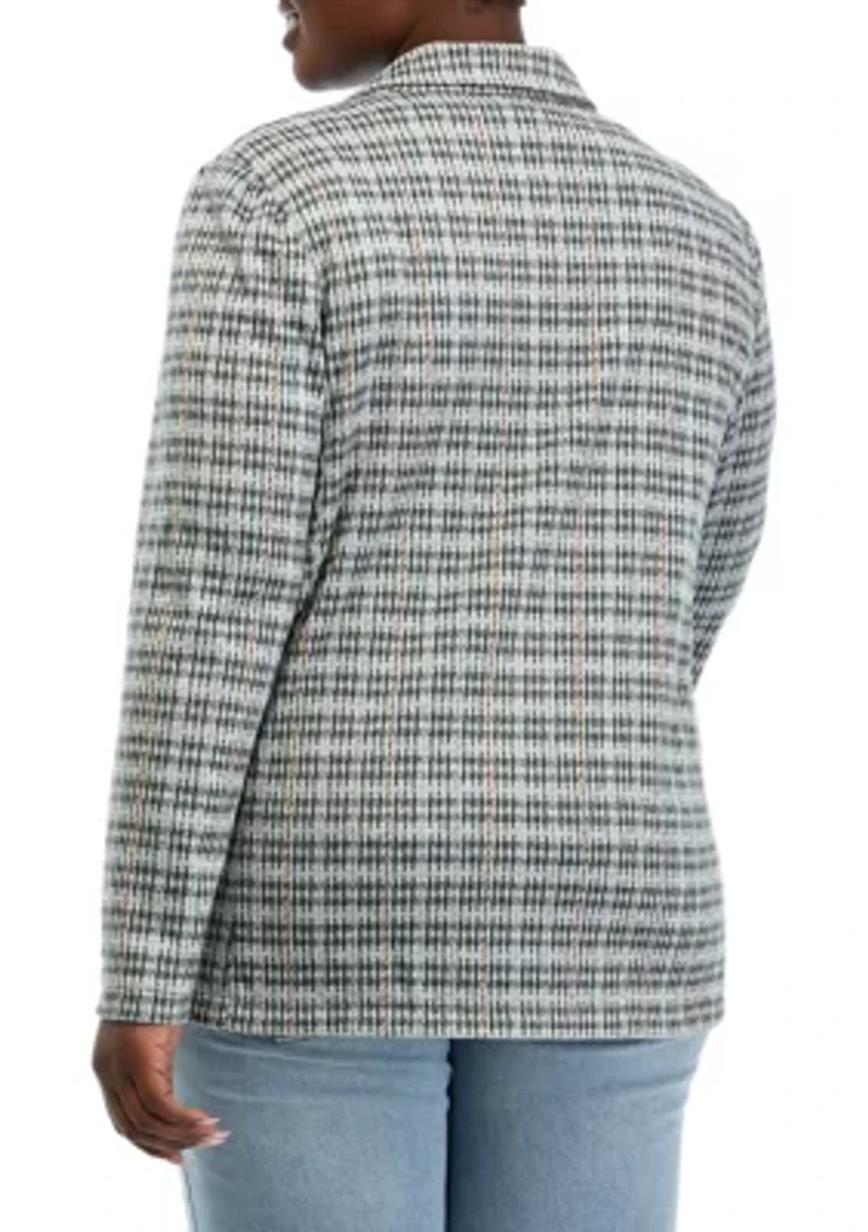 Plus Knit Blazer
