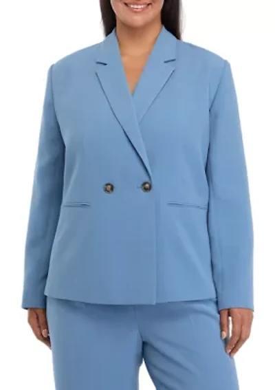 Plus Double Breasted Blazer