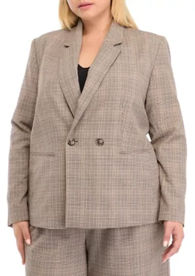 Plus Double Breasted Blazer