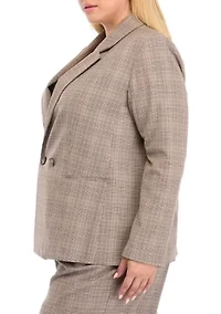 Plus Double Breasted Blazer