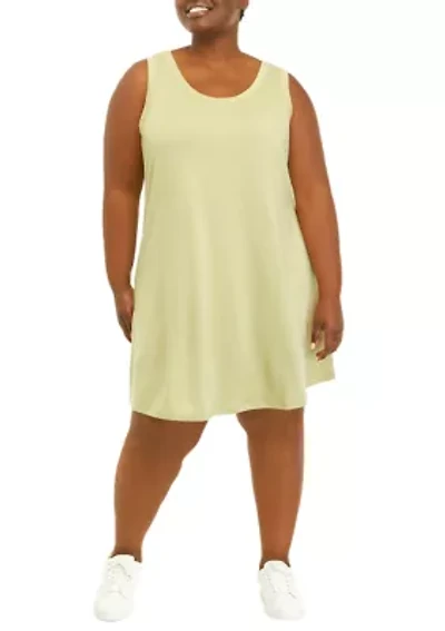 Plus Studio Sleeveless Baby Terry Swing Dress