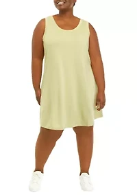 Plus Studio Sleeveless Baby Terry Swing Dress