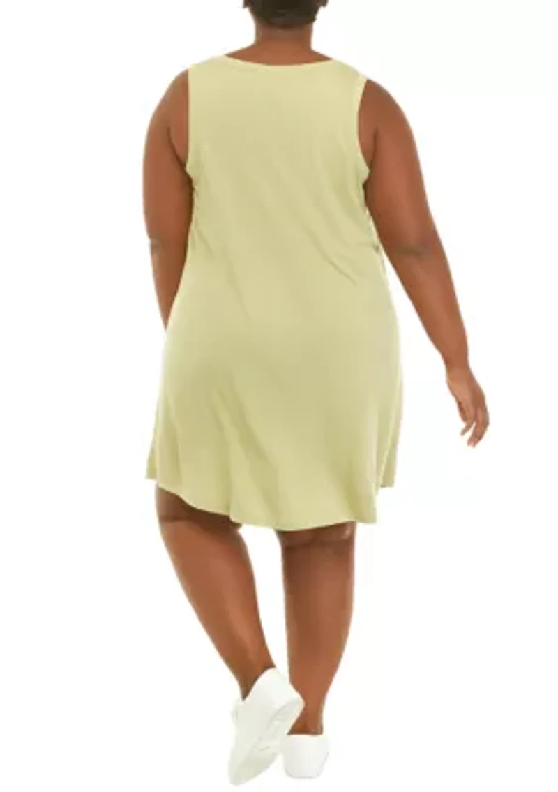 Plus Studio Sleeveless Baby Terry Swing Dress