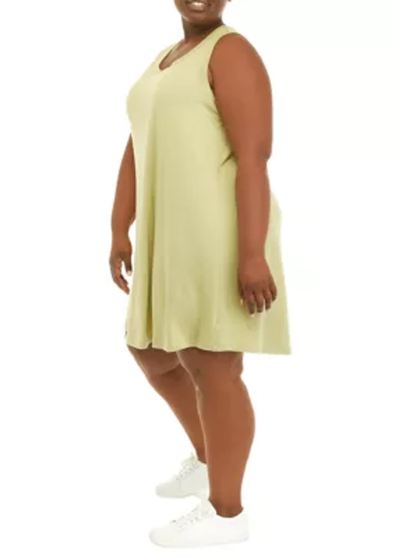 Plus Studio Sleeveless Baby Terry Swing Dress