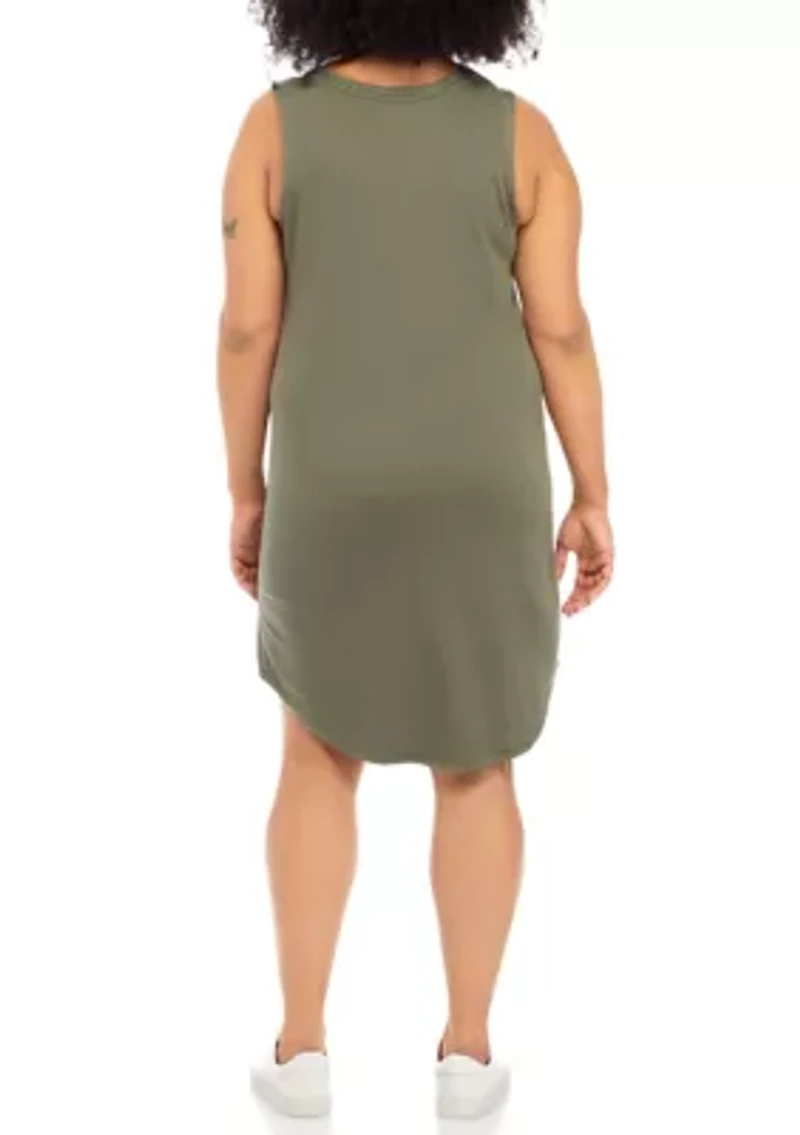Plus Sleeveless Baby Terry Dress