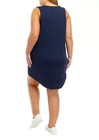Plus Sleeveless Baby Terry Dress