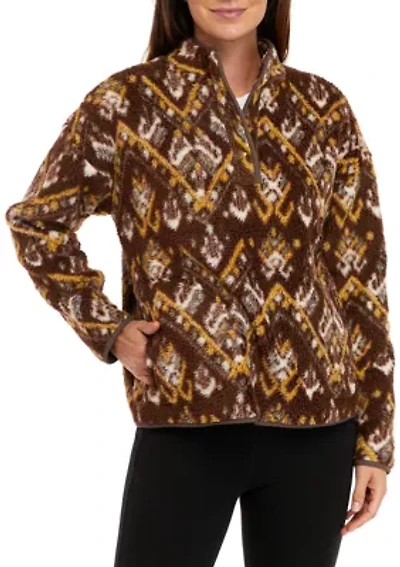 Women's Sherpa Popover Printed Jacket