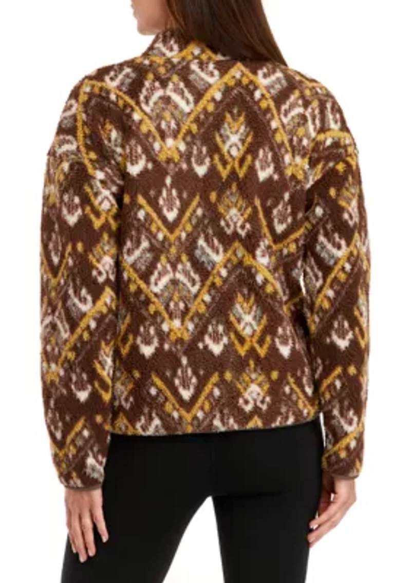 Women's Sherpa Popover Printed Jacket