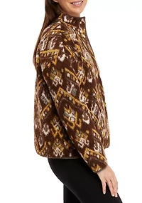 Women's Sherpa Popover Printed Jacket