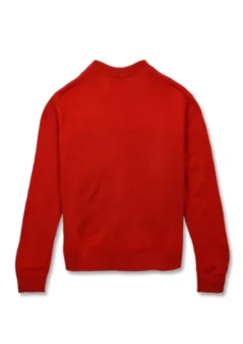 Stitch Feeling Festive Lights Graphic Long Sleeve Sweater