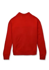 Stitch Feeling Festive Lights Graphic Long Sleeve Sweater