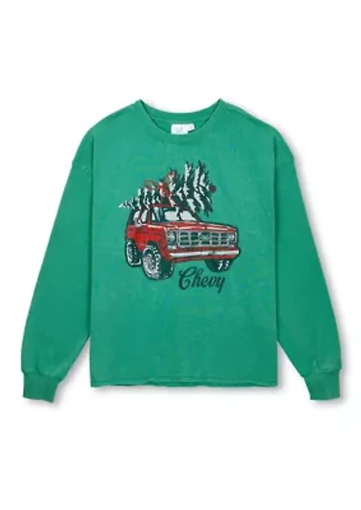 Holiday Chevy Graphic Long Sleeve Sweater