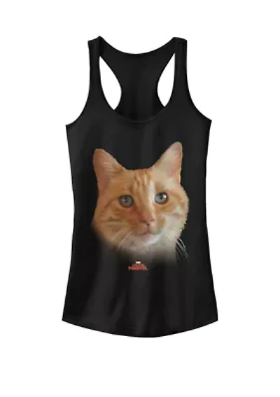 Captain Marvel™ Goose Cat Face Portrait Racerback Tank