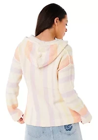Women's Neon Isles Knit Poncho Hoodie