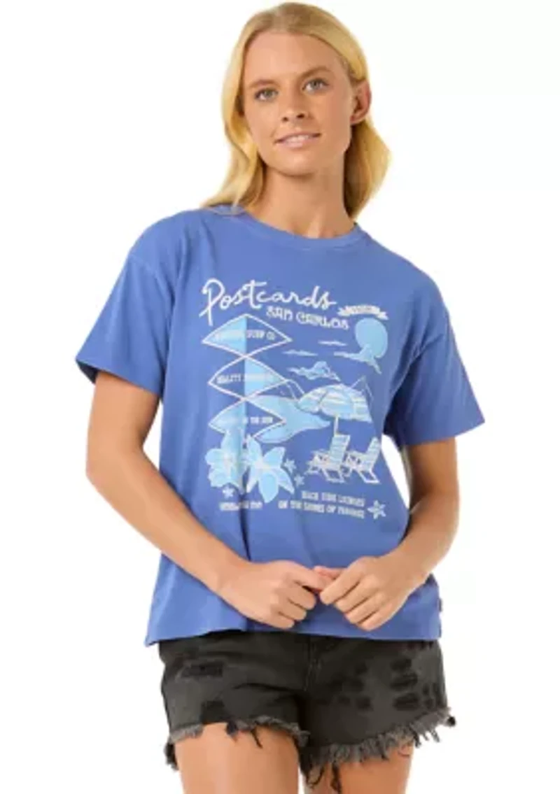 Women's Postcards Relaxed Graphic T-Shirt