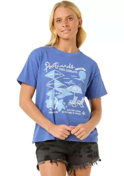 Women's Postcards Relaxed Graphic T-Shirt