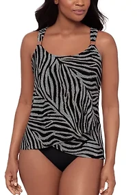 Women's Zirconic Dazzle Tankini Swim Top