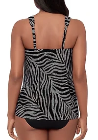 Women's Zirconic Dazzle Tankini Swim Top