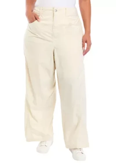 Plus High Rise Clean Cargo Pants