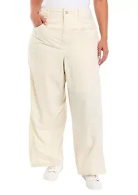 Plus High Rise Clean Cargo Pants