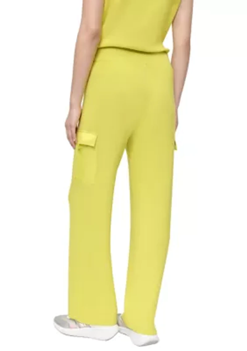 Women's Woven Pocket Athletic Sweater Pants