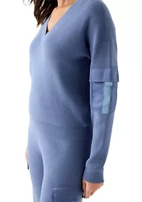 Women's Woven Pocket Athletic Sweater Pants