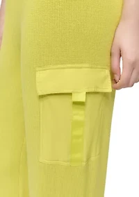 Women's Woven Pocket Athletic Sweater Pants