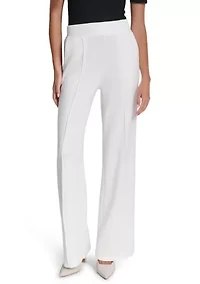 Women's Wide Leg Pull On Hacci Pants