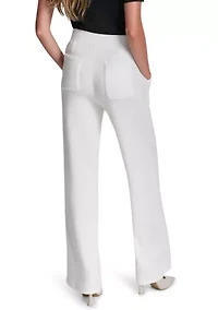 Women's Wide Leg Pull On Hacci Pants