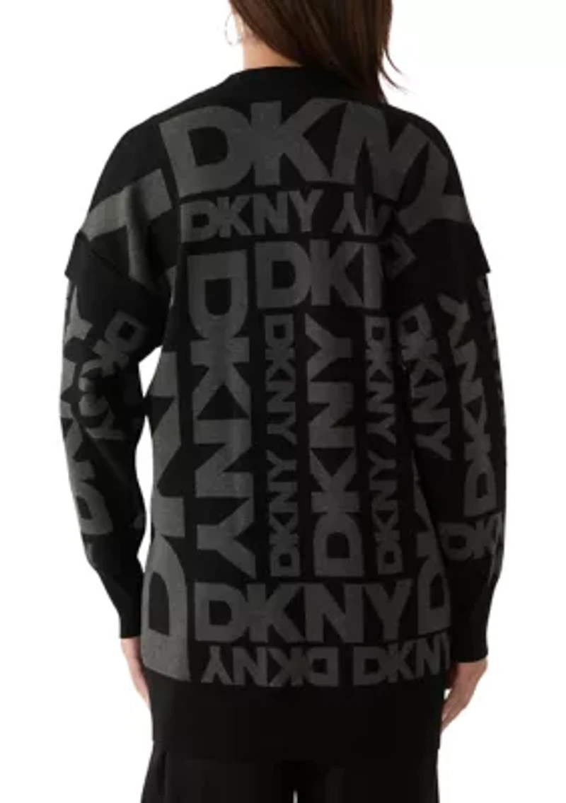 Women's Open Front Logo Cardigan