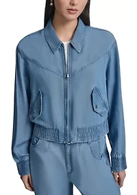 Women's Zip Front Tencel Jacket