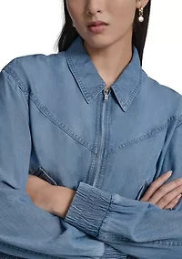 Women's Zip Front Tencel Jacket