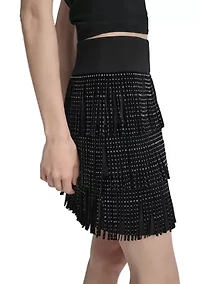 Women's Stud Fringe Skirt