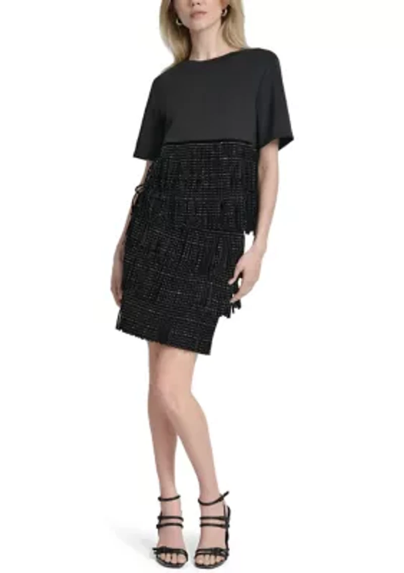 Women's Stud Fringe Skirt