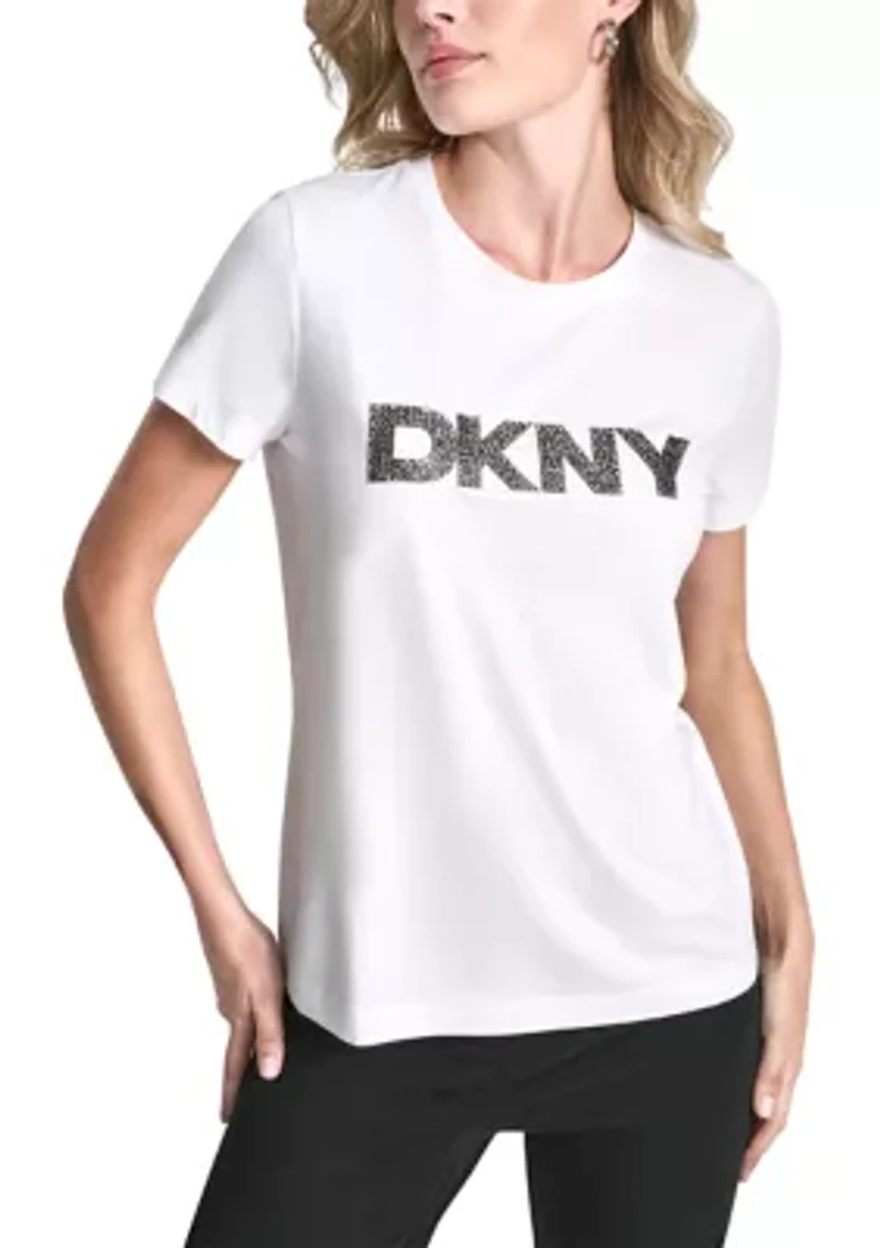 Women's Beaded Logo T-Shirt