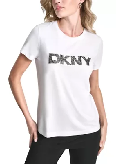 Women's Beaded Logo T-Shirt