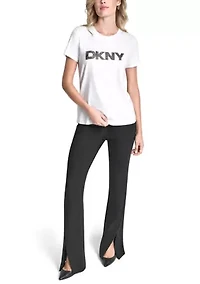 Women's Beaded Logo T-Shirt