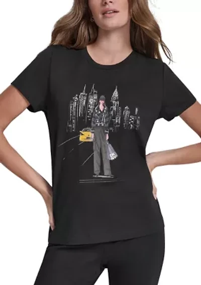 Women's Short Sleeve City Girl Graphic T-Shirt