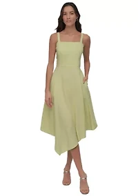 Women's Asymmetrical Linen Tank Dress