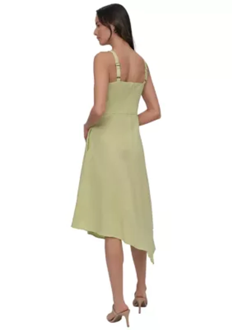 Women's Asymmetrical Linen Tank Dress